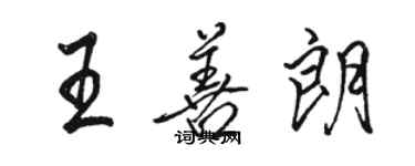 骆恒光王善朗行书个性签名怎么写