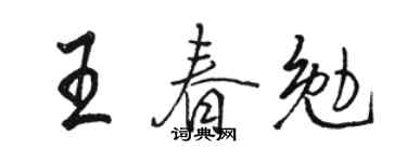 骆恒光王春勉行书个性签名怎么写