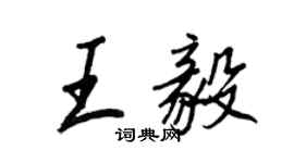 王正良王毅行书个性签名怎么写