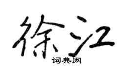 王正良徐江行书个性签名怎么写