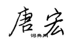 王正良唐宏行书个性签名怎么写