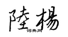 王正良陆杨行书个性签名怎么写