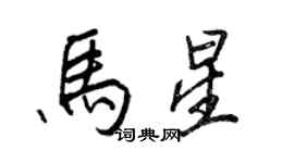 王正良马星行书个性签名怎么写