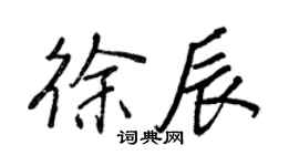 王正良徐辰行书个性签名怎么写
