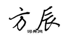 王正良方辰行书个性签名怎么写