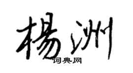王正良杨洲行书个性签名怎么写