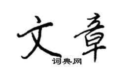王正良文章行书个性签名怎么写