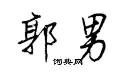 王正良郭男行书个性签名怎么写