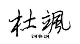 王正良杜飒行书个性签名怎么写