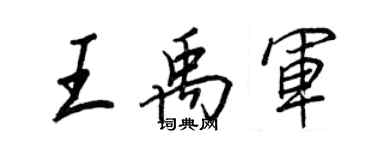 王正良王禹军行书个性签名怎么写