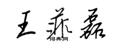 王正良王菲磊行书个性签名怎么写