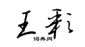 王正良王彩行书个性签名怎么写