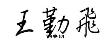 王正良王勤飞行书个性签名怎么写