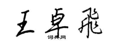 王正良王卓飞行书个性签名怎么写