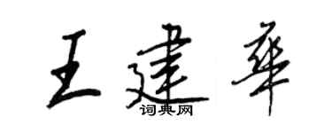 王正良王建华行书个性签名怎么写