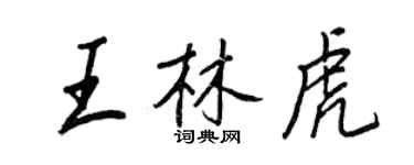 王正良王林虎行书个性签名怎么写
