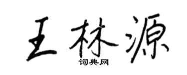 王正良王林源行书个性签名怎么写