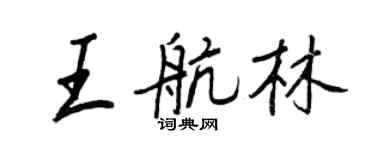 王正良王航林行书个性签名怎么写