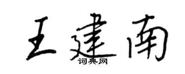 王正良王建南行书个性签名怎么写