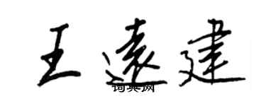 王正良王远建行书个性签名怎么写