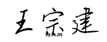 王正良王宗建行书个性签名怎么写
