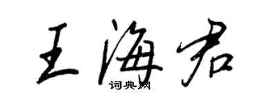王正良王海君行书个性签名怎么写