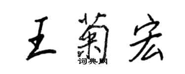 王正良王菊宏行书个性签名怎么写
