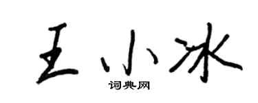 王正良王小冰行书个性签名怎么写