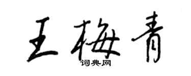 王正良王梅青行书个性签名怎么写