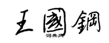 王正良王国钢行书个性签名怎么写