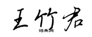 王正良王竹君行书个性签名怎么写