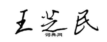 王正良王芝民行书个性签名怎么写