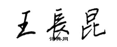 王正良王长昆行书个性签名怎么写
