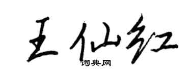 王正良王仙红行书个性签名怎么写