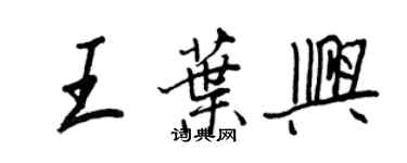 王正良王叶兴行书个性签名怎么写