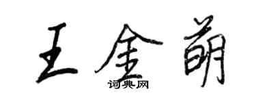 王正良王金萌行书个性签名怎么写