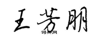 王正良王芳朋行书个性签名怎么写