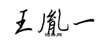 王正良王胤一行书个性签名怎么写