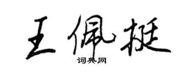 王正良王佩挺行书个性签名怎么写