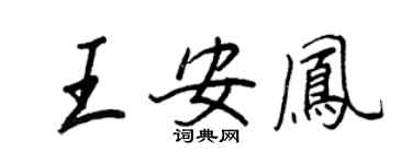 王正良王安凤行书个性签名怎么写