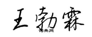 王正良王勃霖行书个性签名怎么写