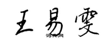 王正良王易雯行书个性签名怎么写