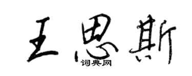 王正良王思斯行书个性签名怎么写