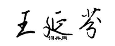 王正良王延芬行书个性签名怎么写