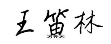 王正良王笛林行书个性签名怎么写