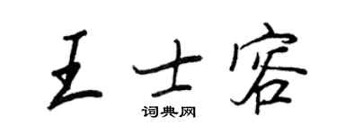 王正良王士容行书个性签名怎么写