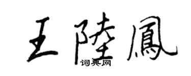 王正良王陆凤行书个性签名怎么写