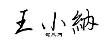 王正良王小纳行书个性签名怎么写