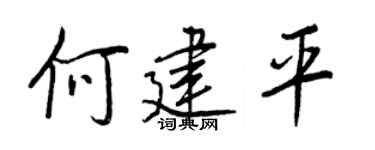 王正良何建平行书个性签名怎么写