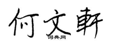 王正良何文轩行书个性签名怎么写